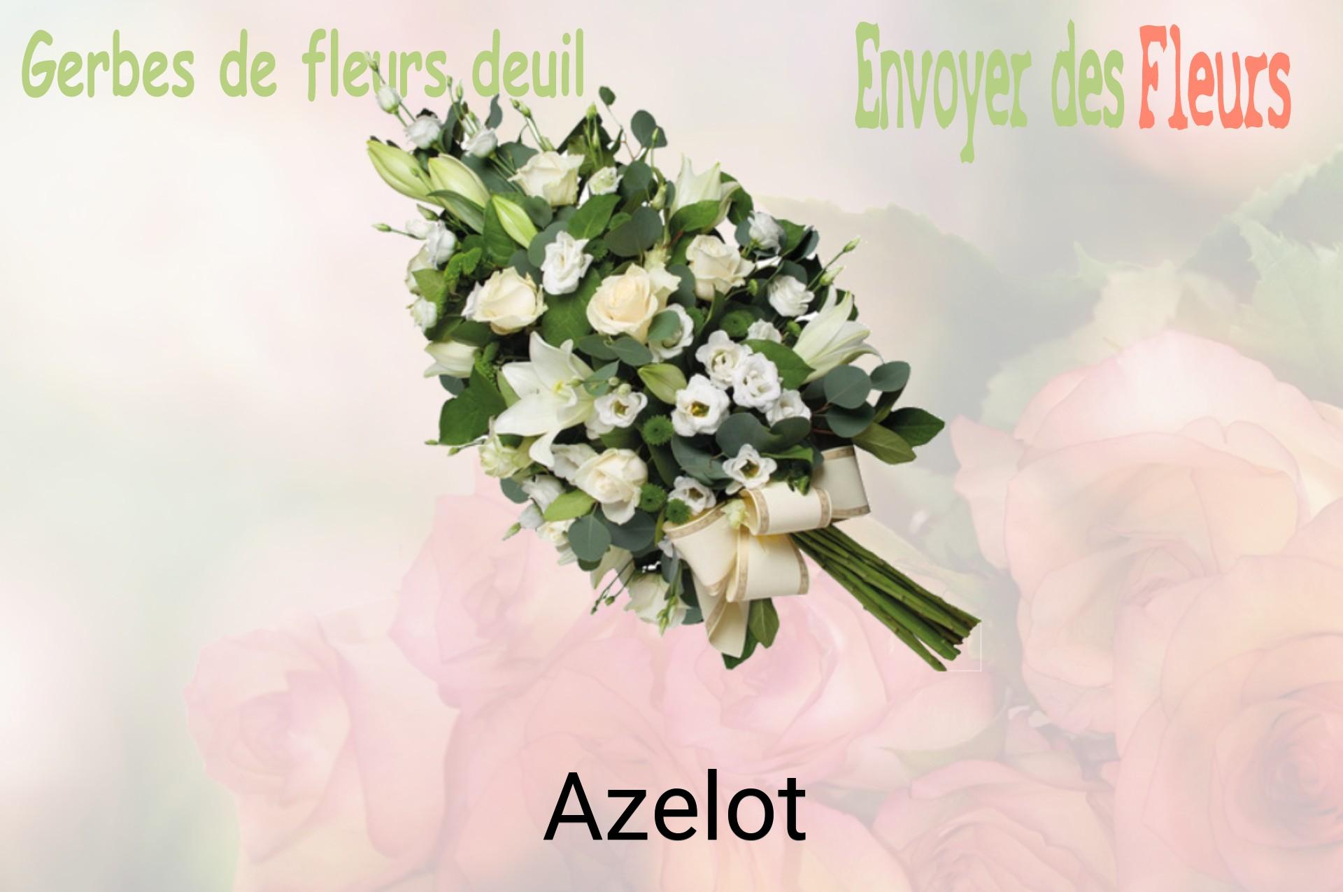 Gerbe de fleurs de deuil livrée à Azelot